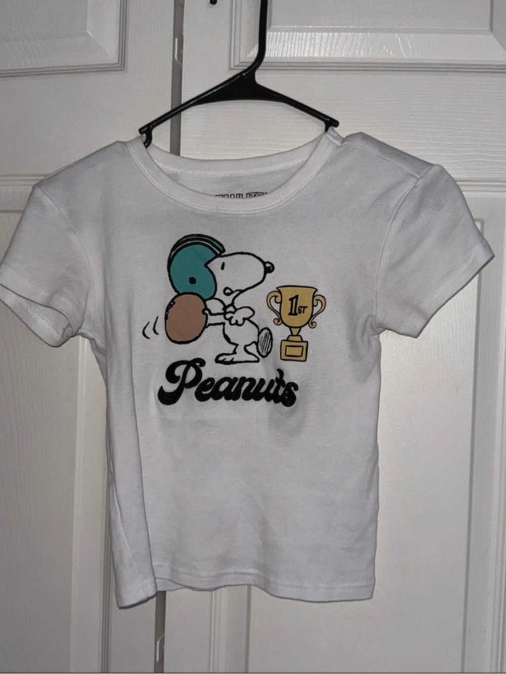 White Peanuts Snoopy Football Tee